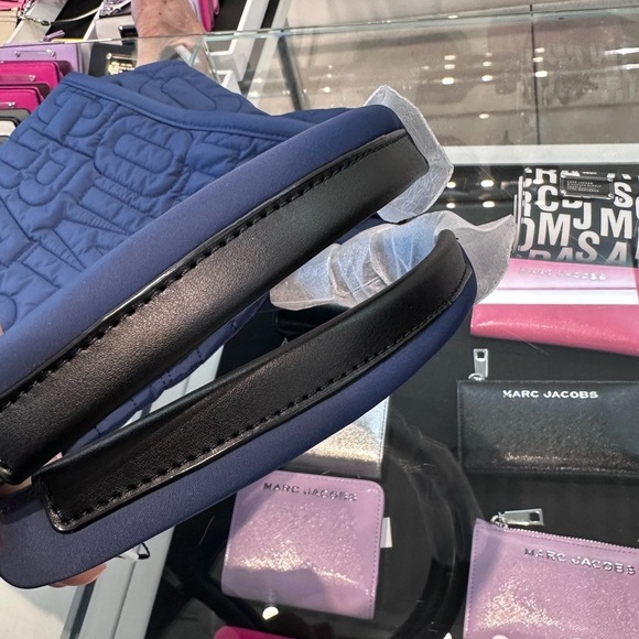 NWT! NEW! Marc Jacobs Jumbo Logo Nylon Quilted Tote Bag - Navy Blue - Picture 10 of 11